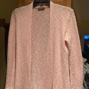 Market & Spruce pink chevron cardigan